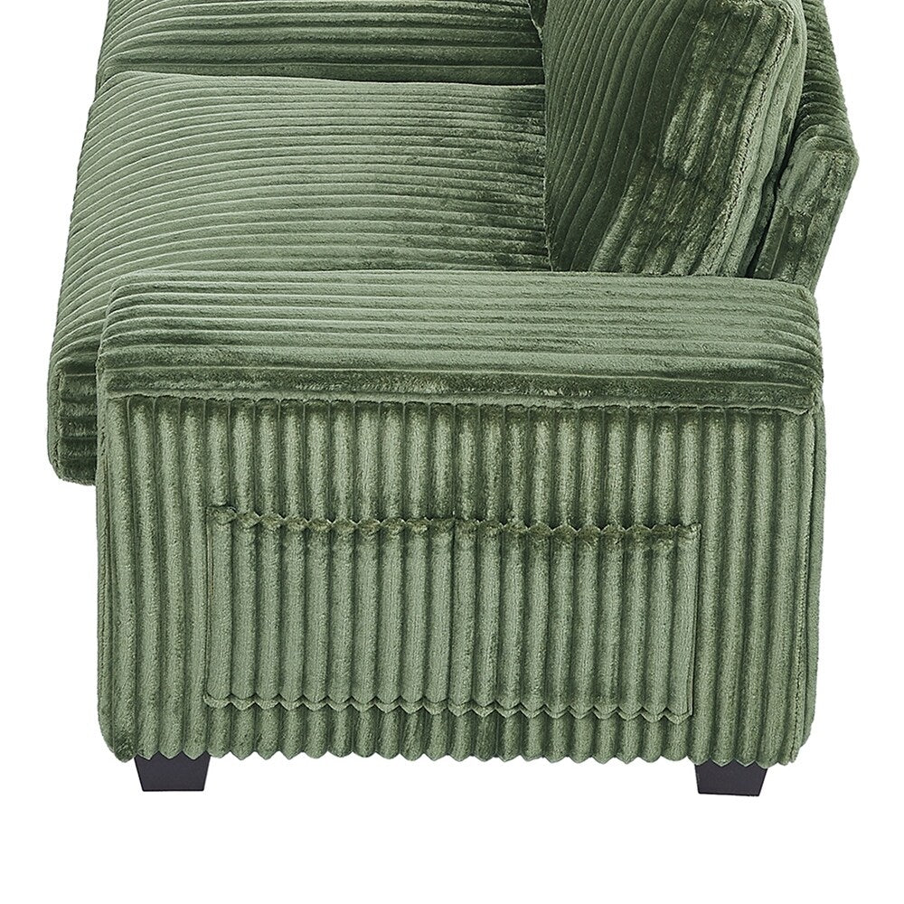 Divano in velluto a coste a 4 posti