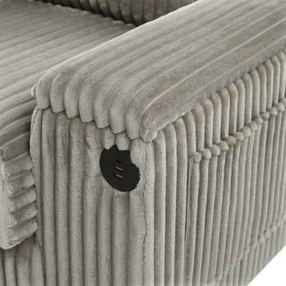 Divano in velluto a coste a 4 posti