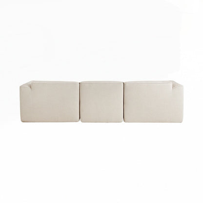 Divano a 4 posti con cuscini di seduta in pura spugna e poggiapiedi staccabile, include 3 cuscini decorativi