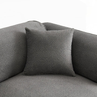 Divano a 4 posti con cuscini di seduta in pura spugna e poggiapiedi staccabile, include 3 cuscini decorativi