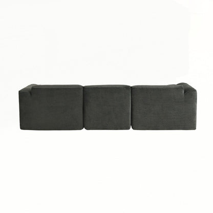 Divano a 4 posti con cuscini di seduta in pura spugna e poggiapiedi staccabile, include 3 cuscini decorativi