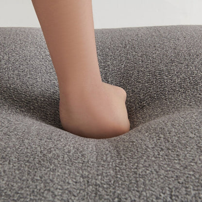 Divano a 4 posti con cuscini di seduta in pura spugna e poggiapiedi staccabile, include 3 cuscini decorativi