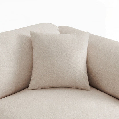 Divano a 4 posti con cuscini di seduta in pura spugna e poggiapiedi staccabile, include 3 cuscini decorativi