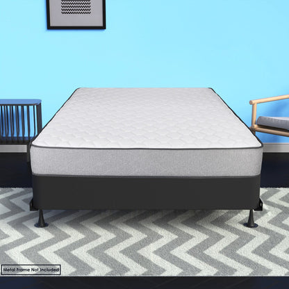 Box Spring/Base da 4,5 pollici e 8 pollici, montaggio semplice e facile, struttura in legno resistente e resistente per alleviare la pressione, nero