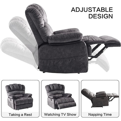 Poltrona reclinabile manuale oversize da 41 W, poltrone reclinabili extra larghe