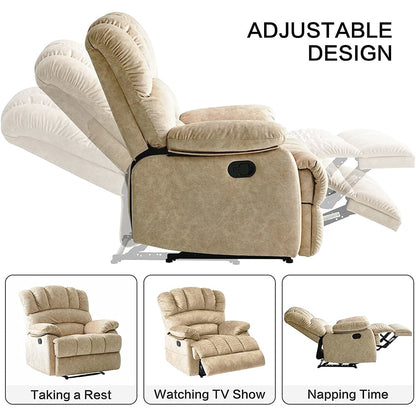 Poltrona reclinabile manuale oversize da 41 W, poltrone reclinabili extra larghe