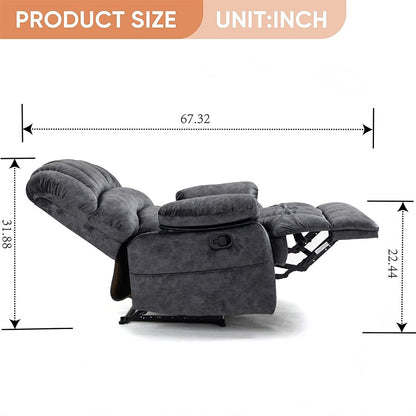 Poltrona reclinabile manuale oversize da 41 W, poltrone reclinabili extra larghe