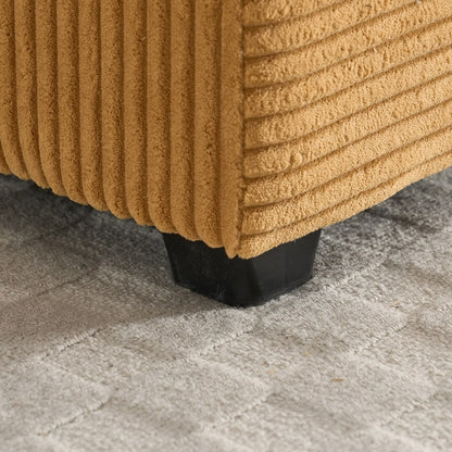 42.12 Divano imbottito in velluto a coste + pouf