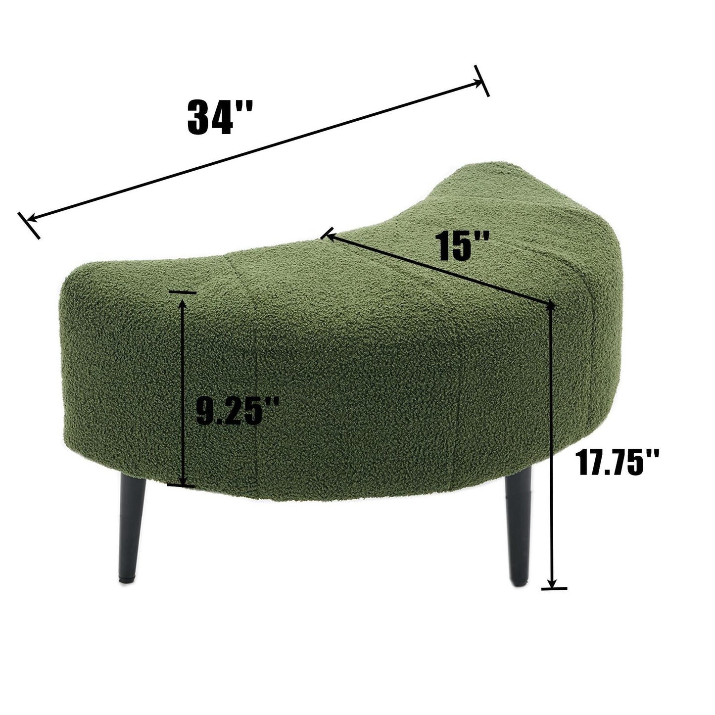 Poltrona singola da 42,5 con poggiapiedi mobile a forma di mezzaluna