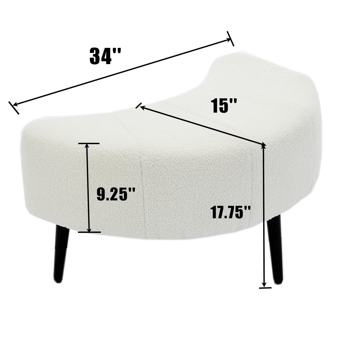 Poltrona singola da 42,5 con poggiapiedi mobile a forma di mezzaluna