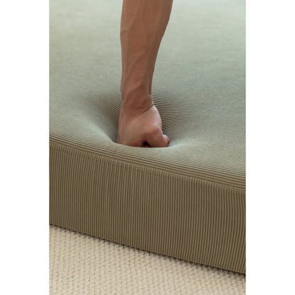 Divano letto a 2 posti in velluto a coste da 47,63 pollici con cuscino, materasso da pavimento, divano da pavimento con schienale per soggiorno