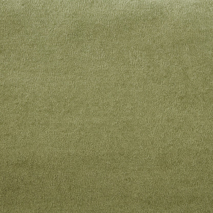 47 Divano moderno con pouf - Poltrona imbottita, seduta ampia, braccioli curvi e morbidi cuscini per soggiorno