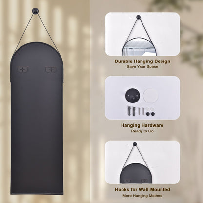 Specchio da parete a figura intera 48 x 16 con cinturino in pelle