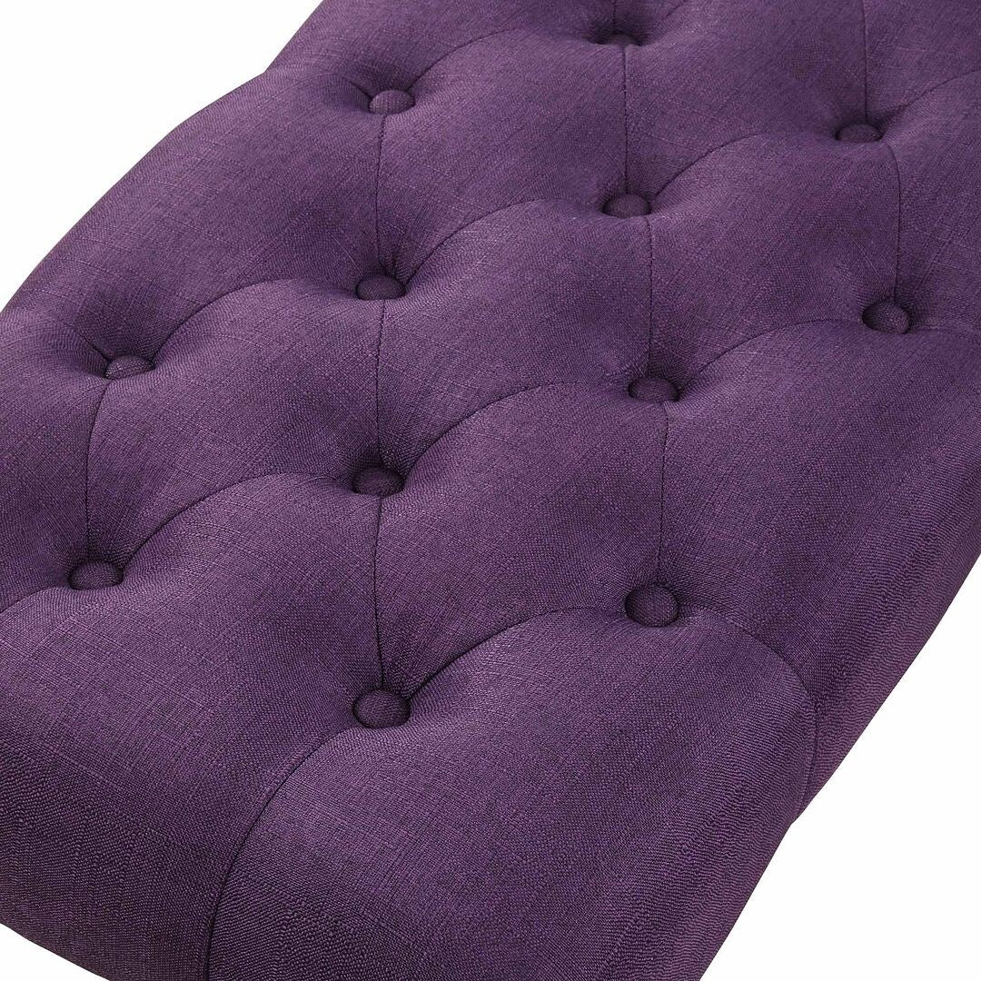 Panca da pranzo moderna con gambe tornite e trapuntate in tessuto 48x16x19,5 pollici - 48x16x19,5 pollici