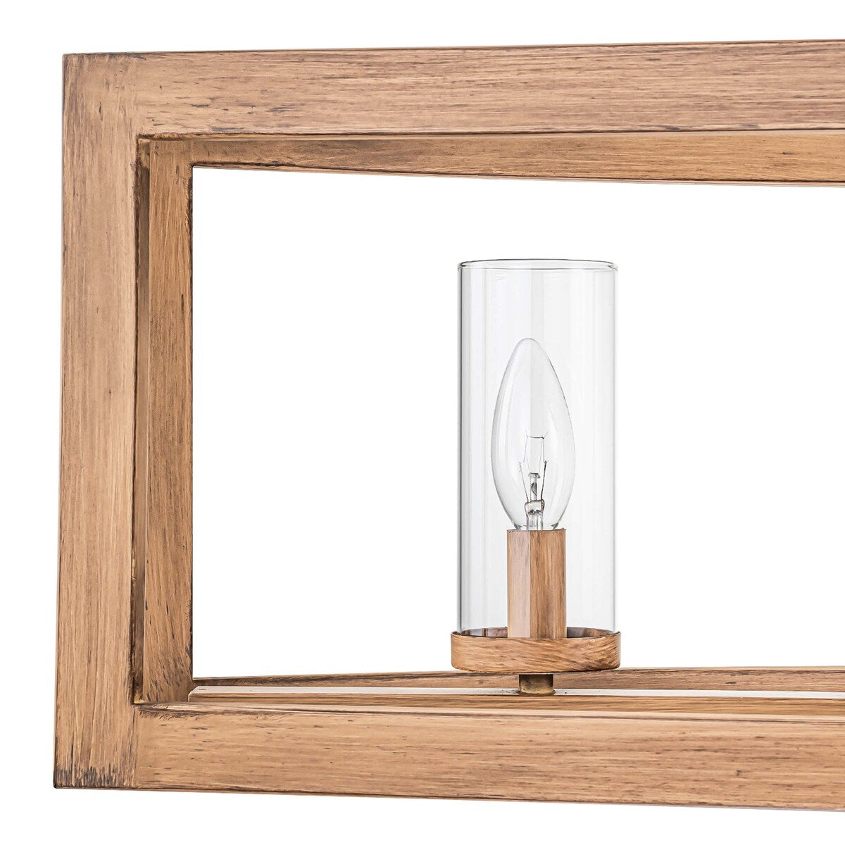 Lampadario rettangolare vintage in vetro a 5 luci, in stile industriale moderno di metà secolo, per isola da cucina