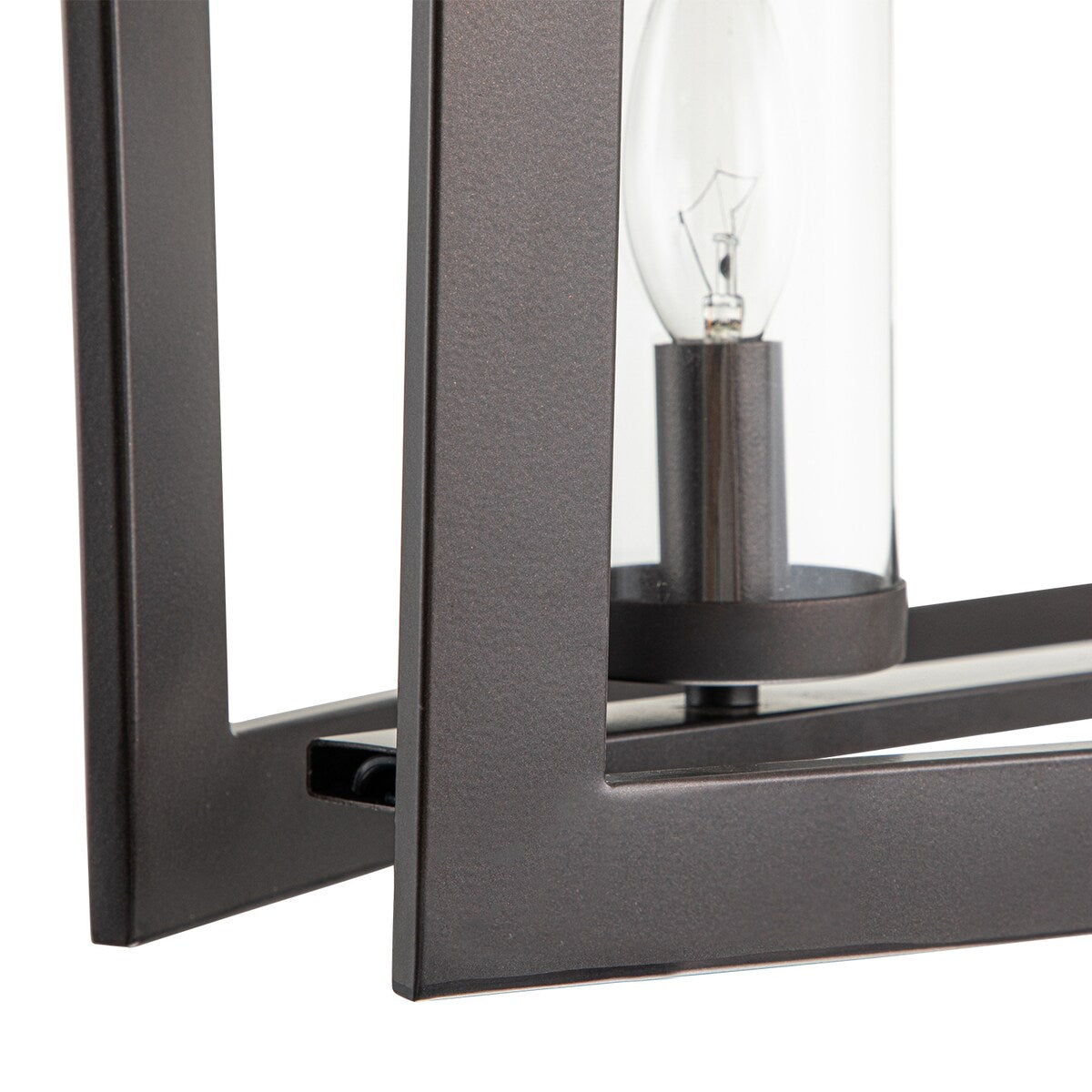 Lampadario rettangolare vintage in vetro a 5 luci, in stile industriale moderno di metà secolo, per isola da cucina