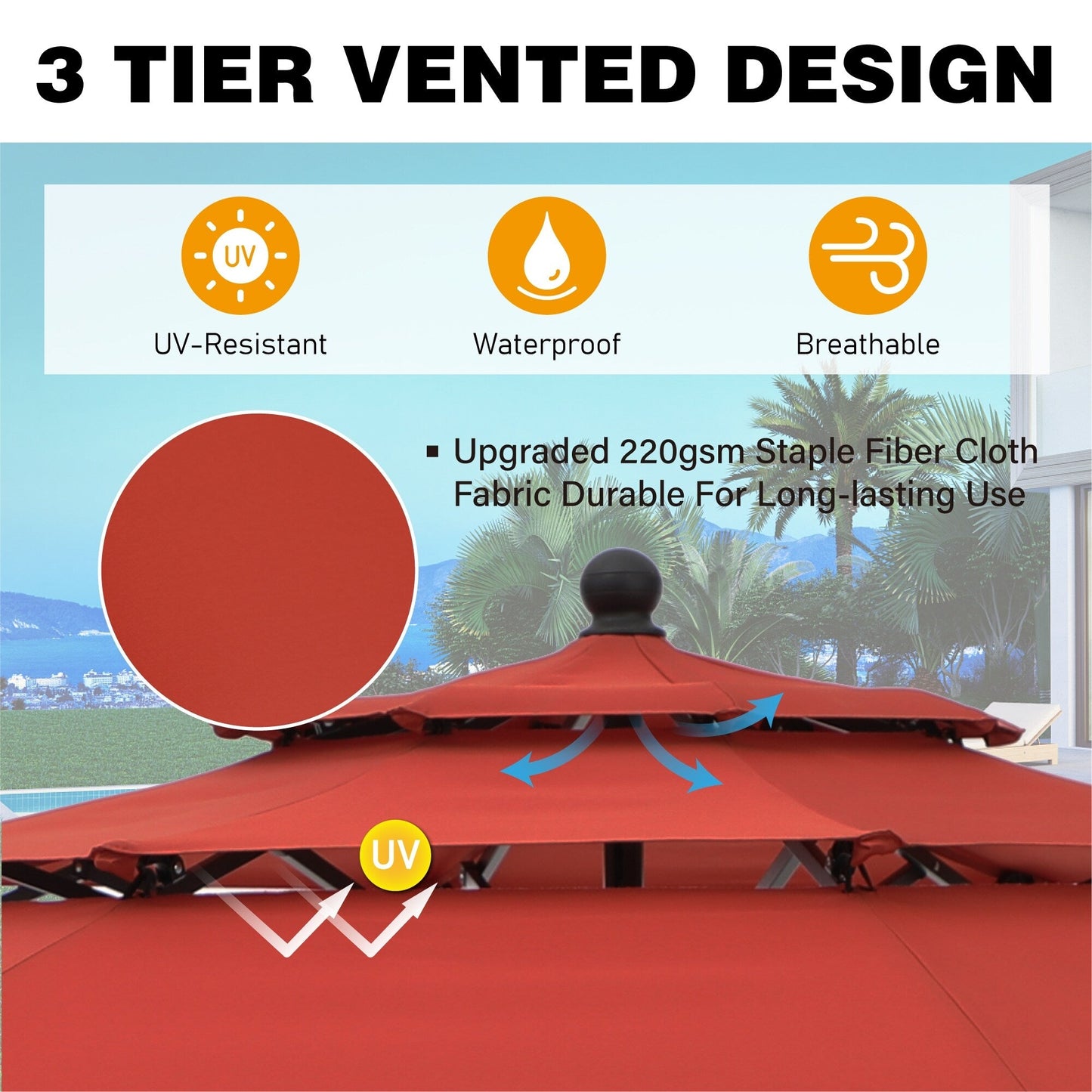 MAISON ARTS Set da pranzo per patio da 5/7 pezzi, 4/6 sedie girevoli in rattan con cuscino e 1 tavolo in metallo con foro per ombrellone