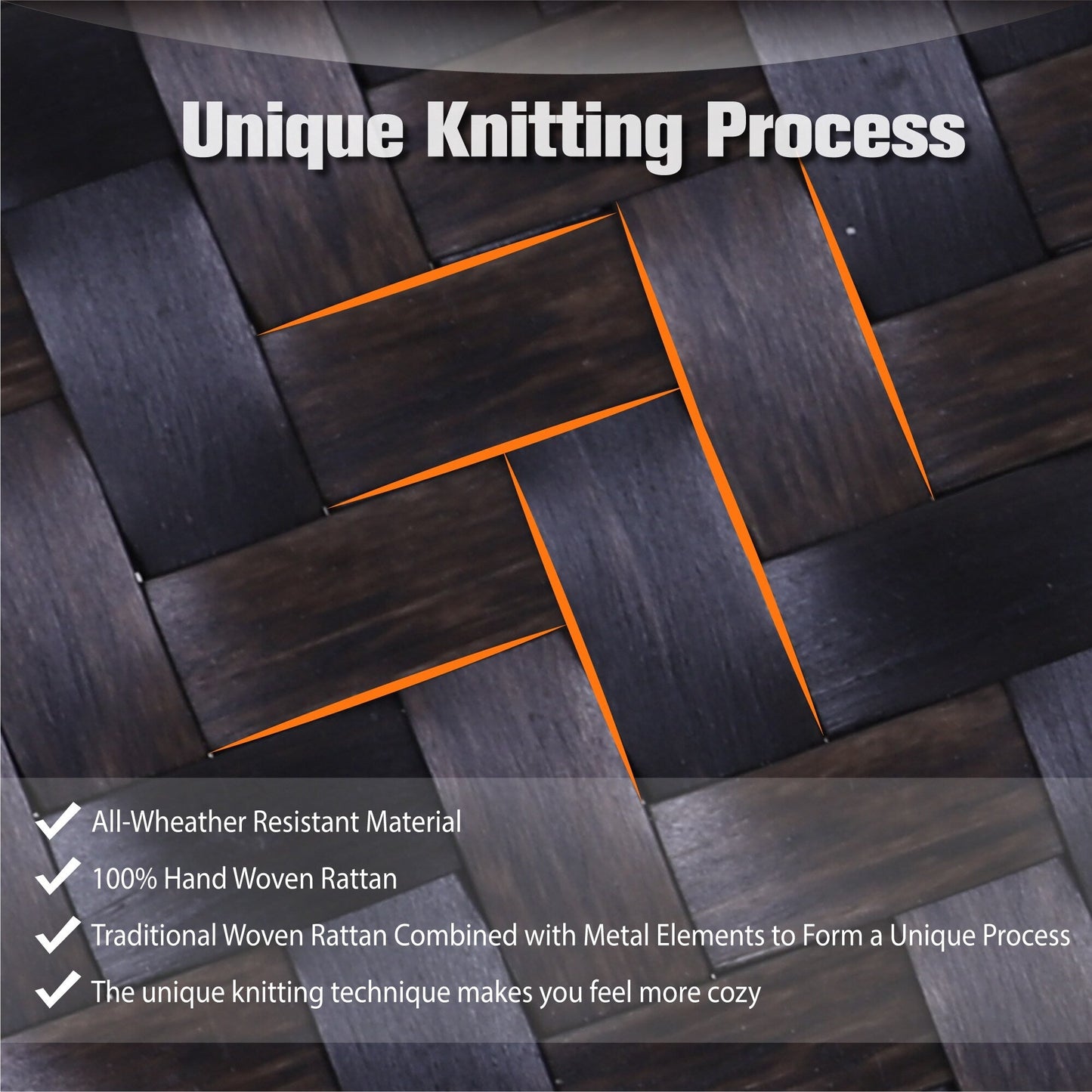 MAISON ARTS Set da pranzo per patio da 5/7 pezzi, 4/6 sedie girevoli in rattan con cuscino e 1 tavolo in metallo con foro per ombrellone