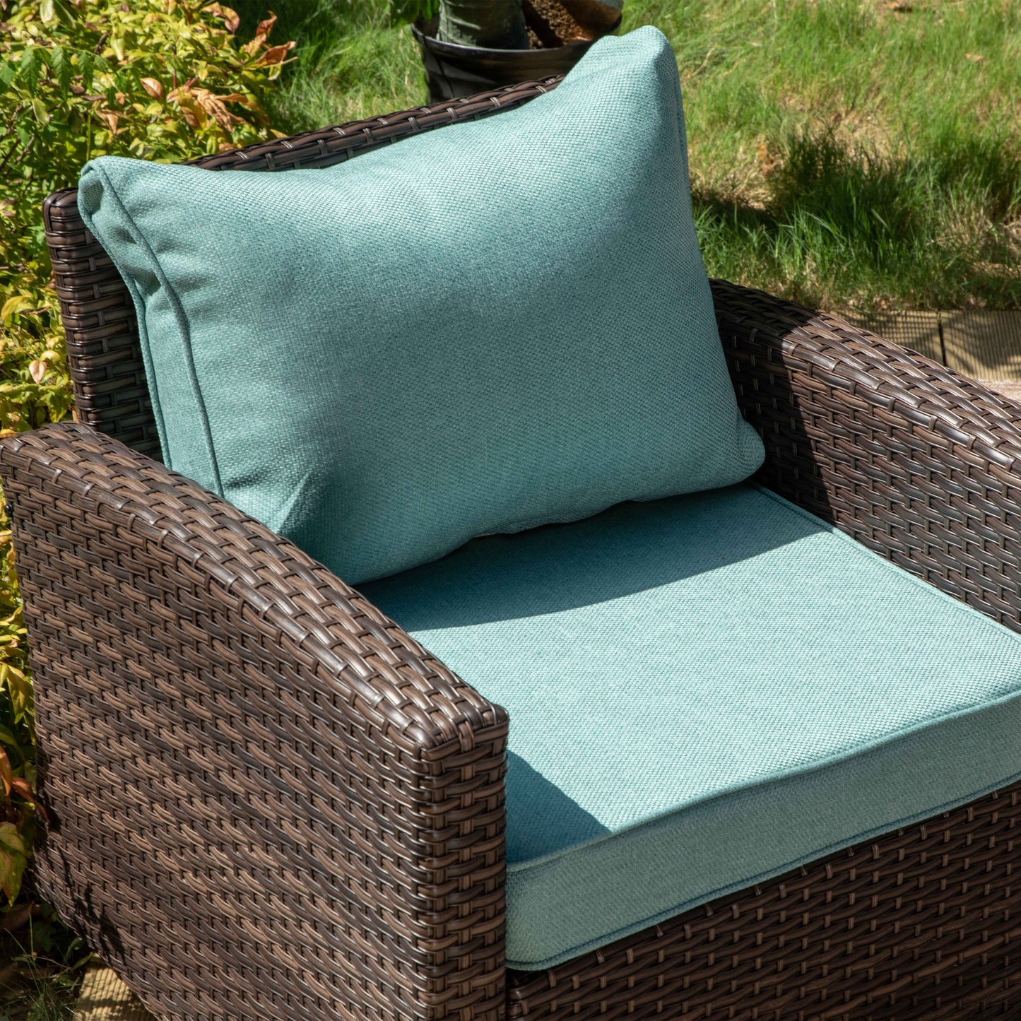 Divano componibile da esterno in vimini e rattan, 5/9 posti, set da conversazione di grandi dimensioni