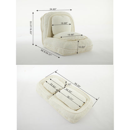 Divano letto regolabile in 5 posizioni