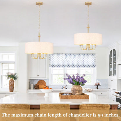 Lampada da soffitto moderna a 5 luci con montaggio a semi-incasso per sala da pranzo, camera da letto, soggiorno - N/D