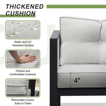 FINCATI 5 pezzi set di divani componibili per mobili da giardino divano da esterno