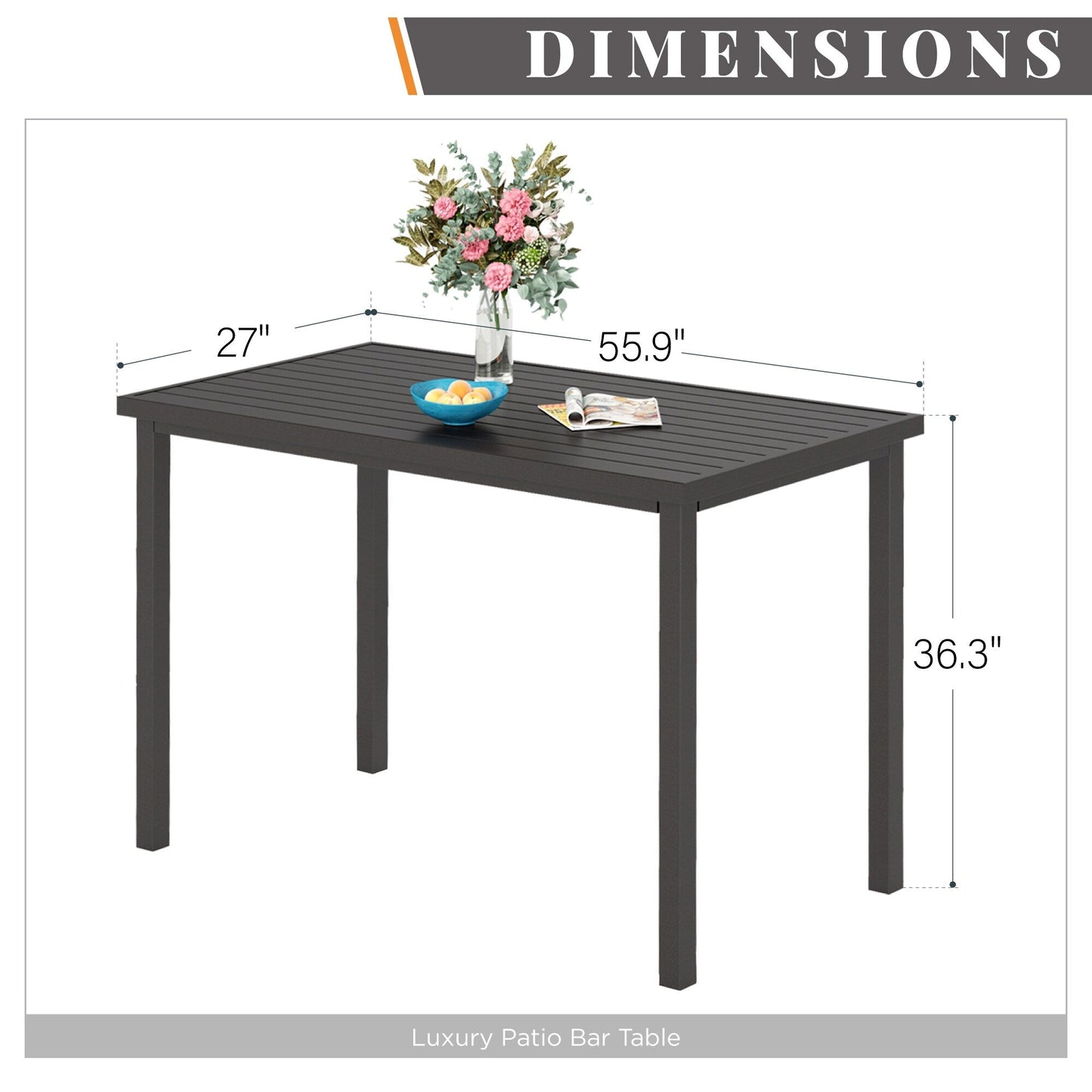 Set da pranzo da bar da 5 pezzi, 4 sedie da bar girevoli in rattan o 4 in metallo e 1 tavolo da bar rettangolare in metallo