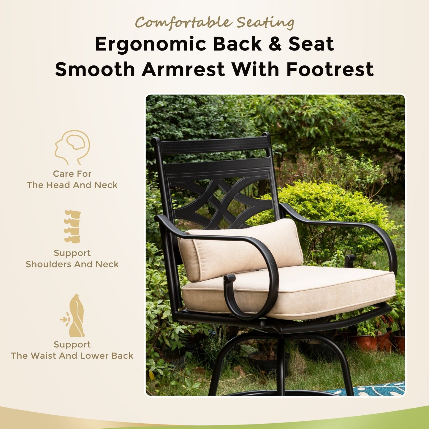 Set da pranzo da bar da 5 pezzi, 4 sedie da bar girevoli in rattan o 4 in metallo e 1 tavolo da bar rettangolare in metallo