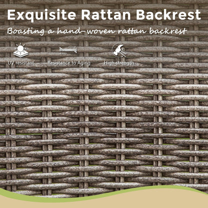 Set da pranzo da bar da 5 pezzi, 4 sedie da bar girevoli in rattan o 4 in metallo e 1 tavolo da bar rettangolare in metallo