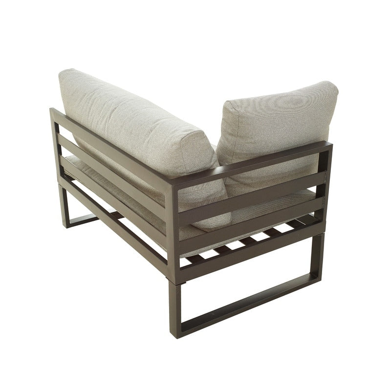 Set di divani da conversazione in metallo da esterno da 5 pezzi