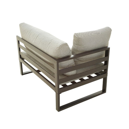 Set di divani da conversazione in metallo da esterno da 5 pezzi