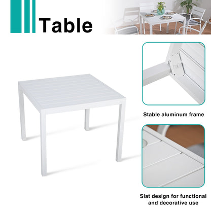 Set da pranzo in alluminio per esterni da 5 pezzi