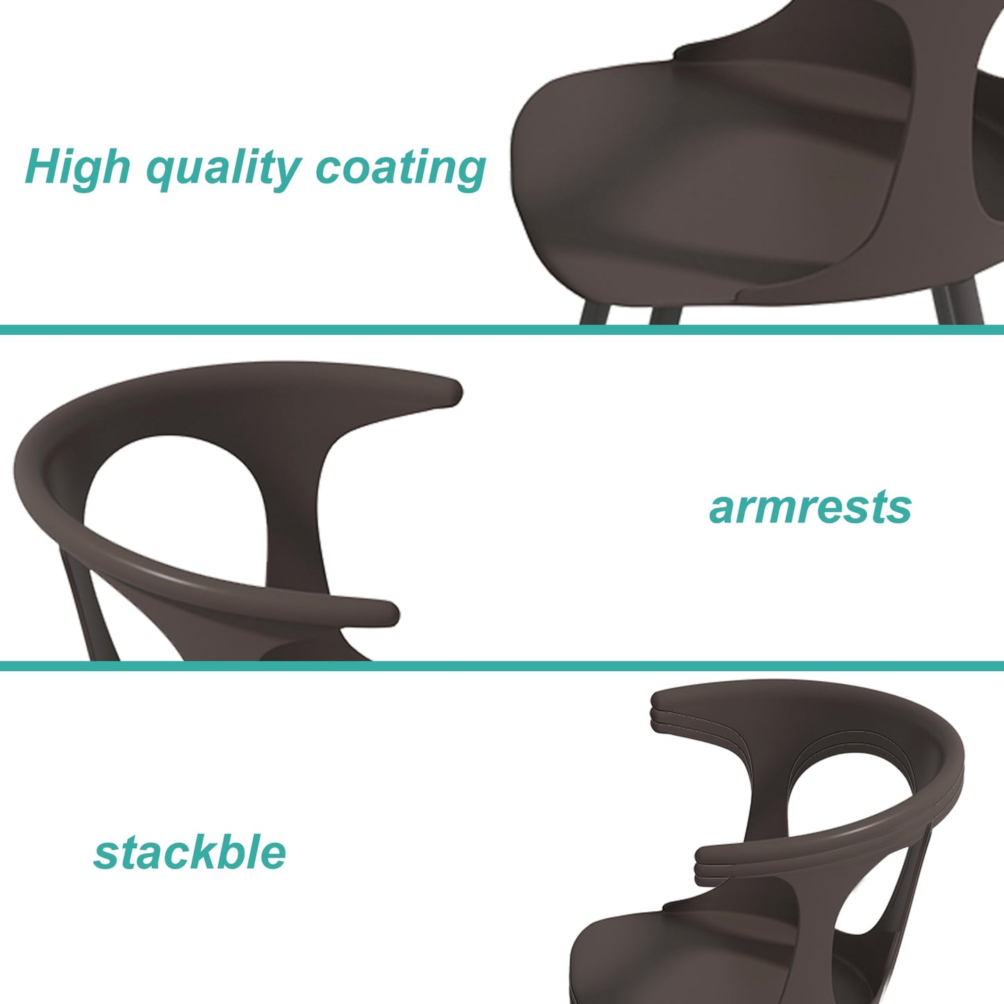 Set da pranzo in metallo per esterni da 5 pezzi