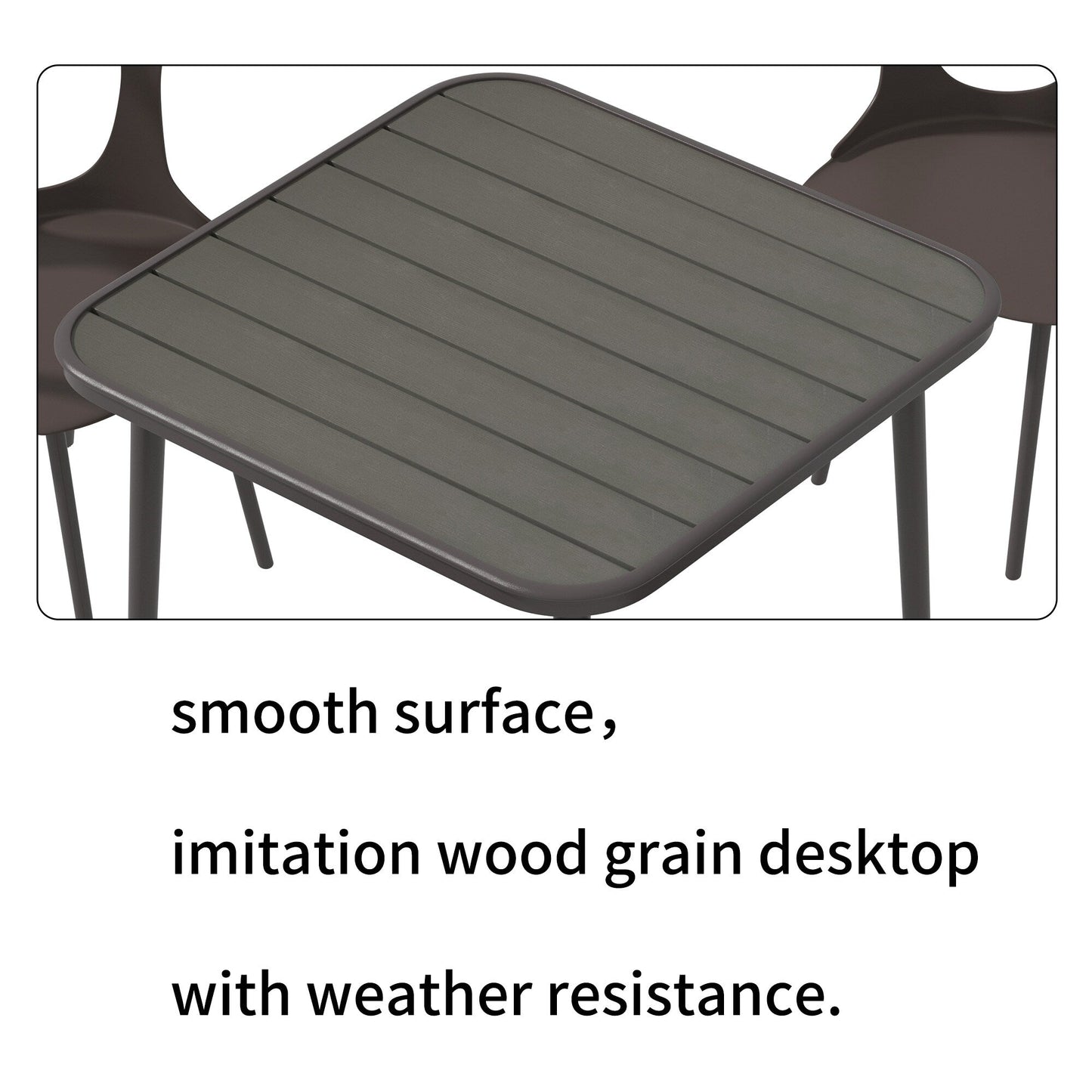 Set da pranzo in metallo per esterni da 5 pezzi