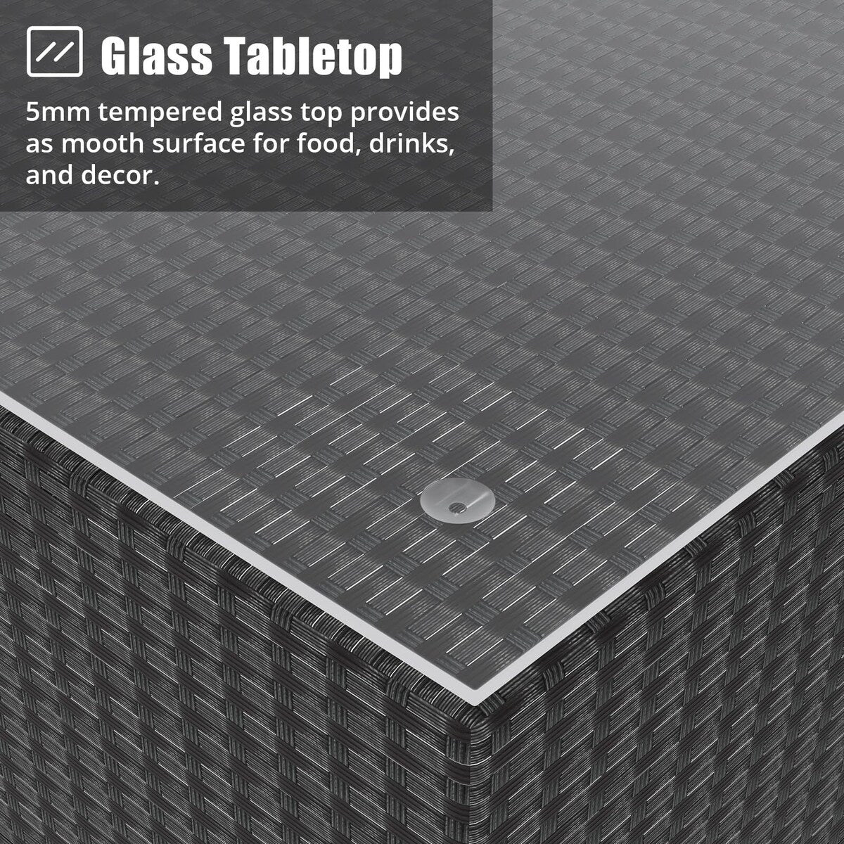 Set di divani in vimini e rattan per esterni da 5 pezzi