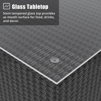 Set di divani in vimini e rattan per esterni da 5 pezzi