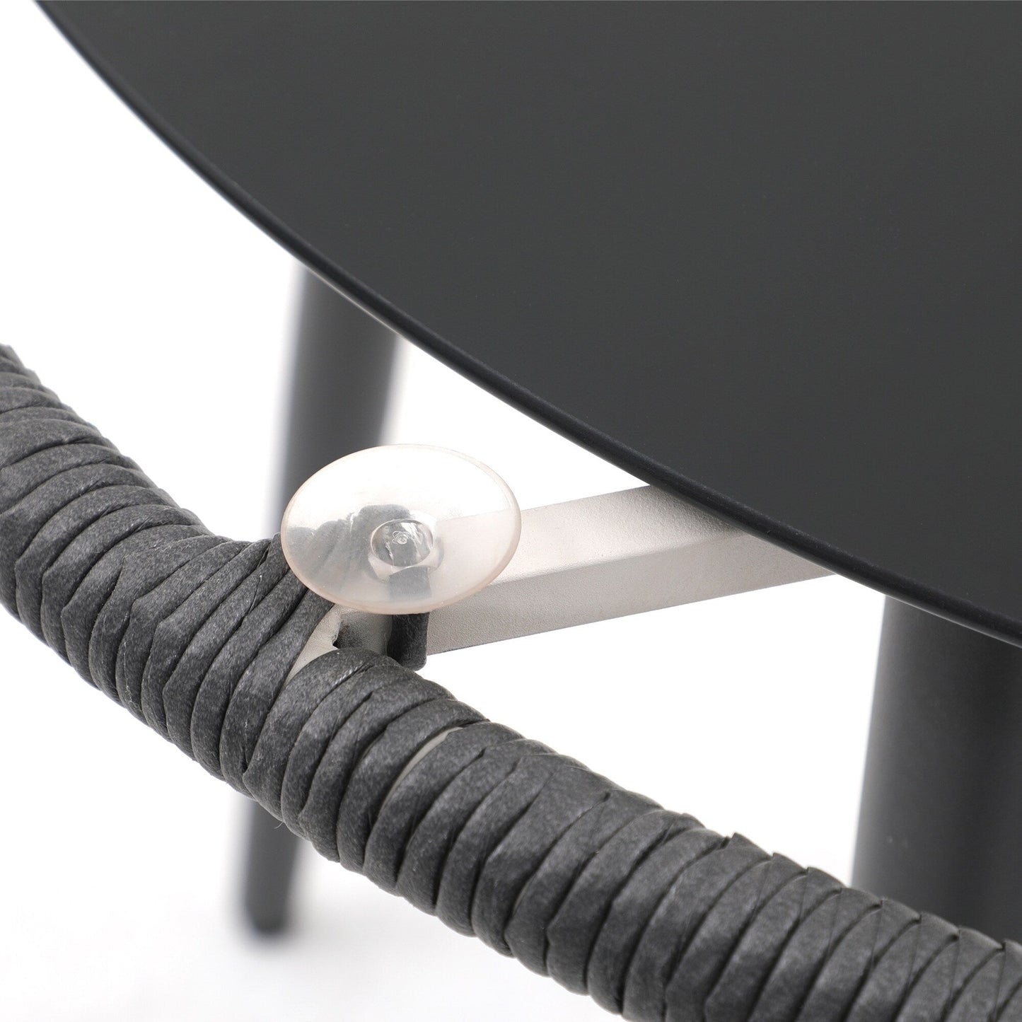 Set da pranzo in vimini per patio esterno da 5 pezzi