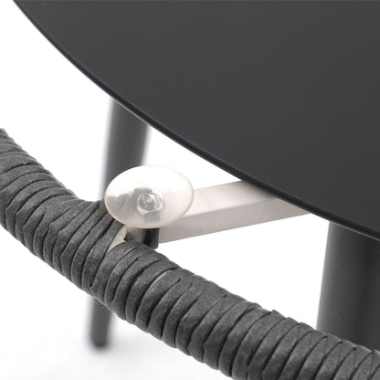 Set da pranzo in vimini per patio esterno da 5 pezzi