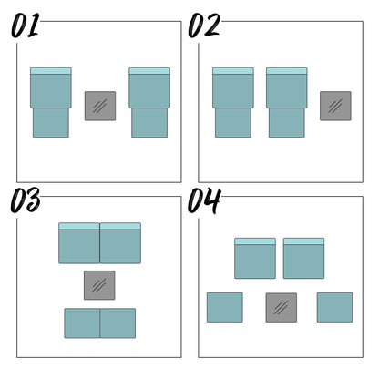 Set da giardino in vimini da 5 pezzi con poltrone, pouf e tavolino laterale