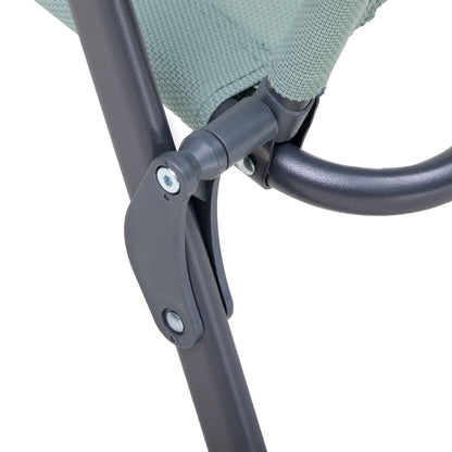 Set da pranzo per esterni da 5 pezzi con sedie pieghevoli e tavolo in vetro con foro per ombrellone - Vedi le specifiche