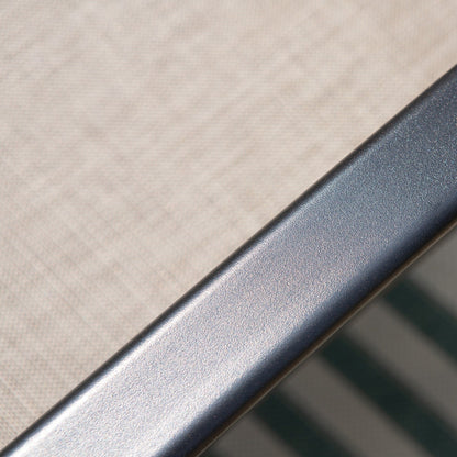 MAISON ARTS Set da pranzo per patio da 5 pezzi, tavolo quadrato in metallo da 37 pollici e 4 sedie da pranzo in textilene