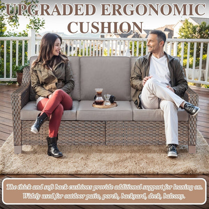 Poltrona da giardino con poggiapiedi, 5 pezzi, marrone