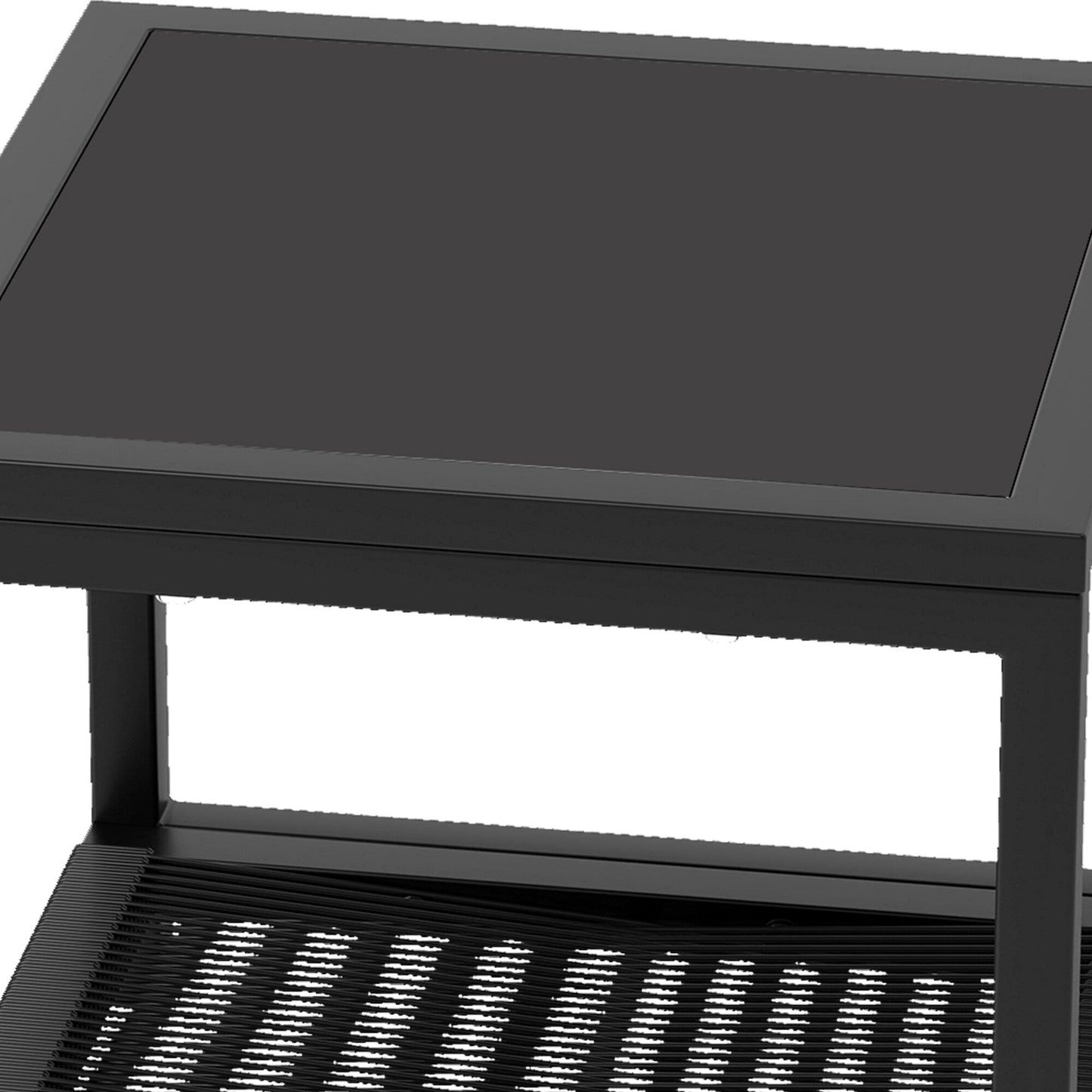 Set da bistrot in vimini per patio da 5 pezzi con cuscini - 23,2 L x 28 W x 30,7 H