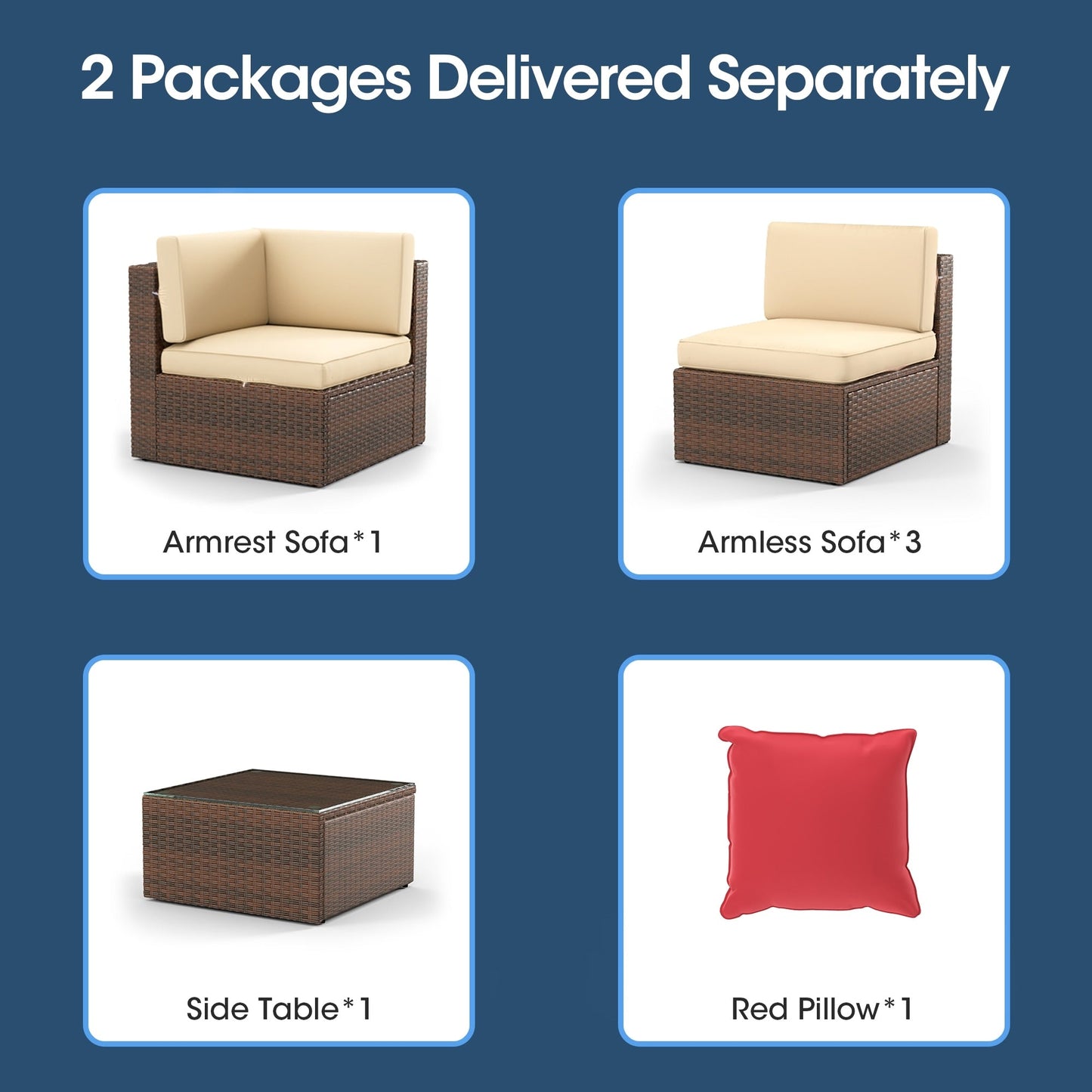 Set di mobili da giardino da 5 pezzi