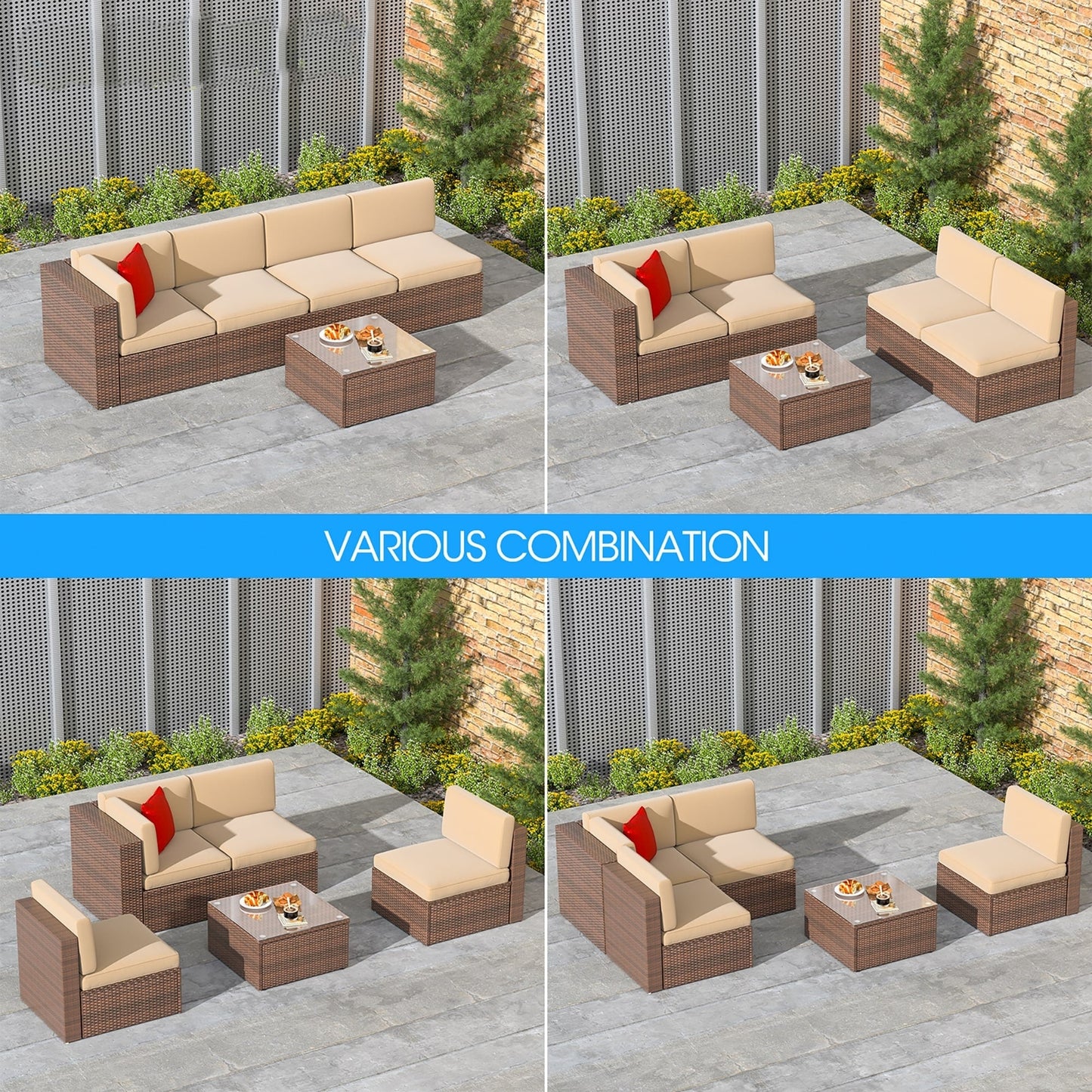 Set di mobili da giardino da 5 pezzi