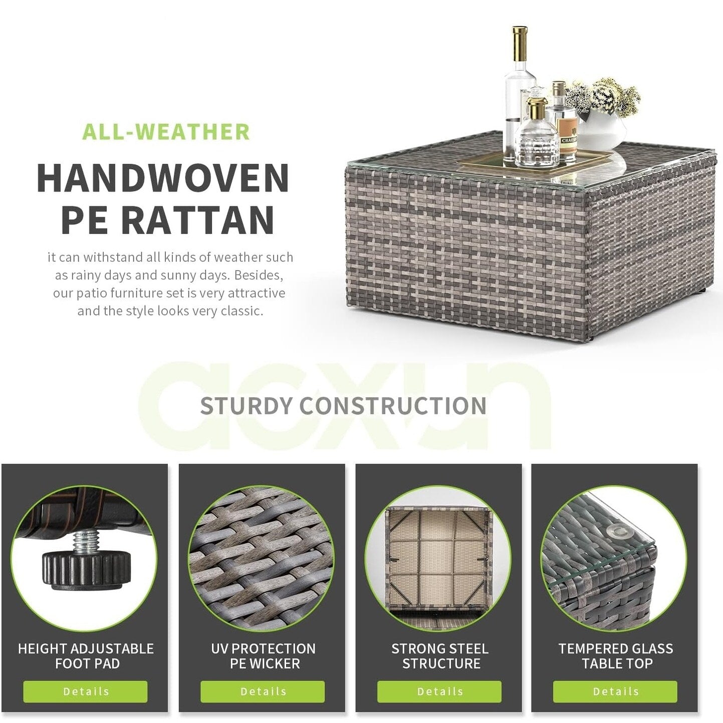 Set di mobili da giardino da 5 pezzi