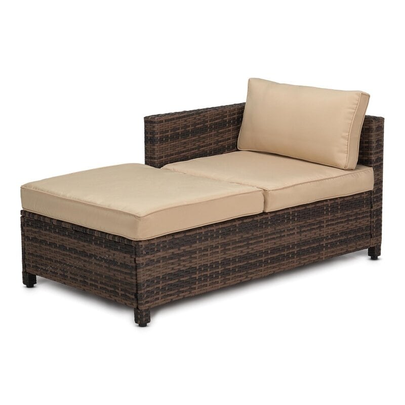 Set di 3 divani componibili in vimini per esterni