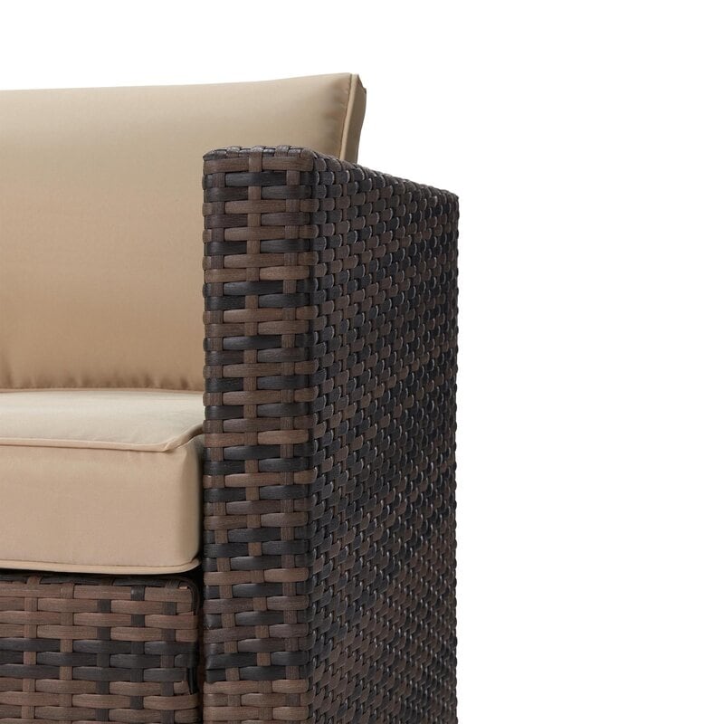 Set di 3 divani componibili in vimini per esterni