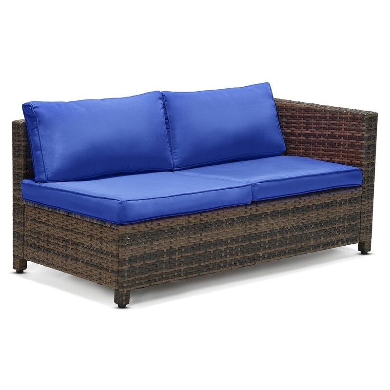 Set di 3 divani componibili in vimini per esterni