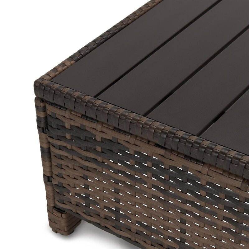 Set di 3 divani componibili in vimini per esterni